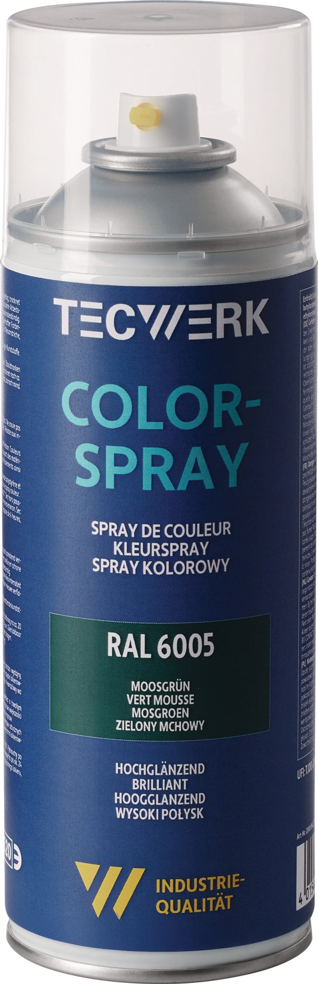 TECWERK Colorspray feuerrot seidenmatt RAL 3000 400ml Spraydose – 6 Stück