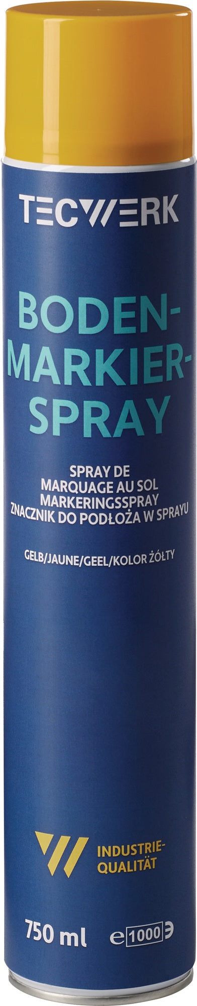 Bodenmarkierspray 750ml weiß TECWERK Spraydose – 6 Stück, Acrylharz, abriebfest