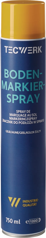 Bodenmarkierspray 750ml weiß TECWERK Spraydose – 6 Stück, Acrylharz, abriebfest