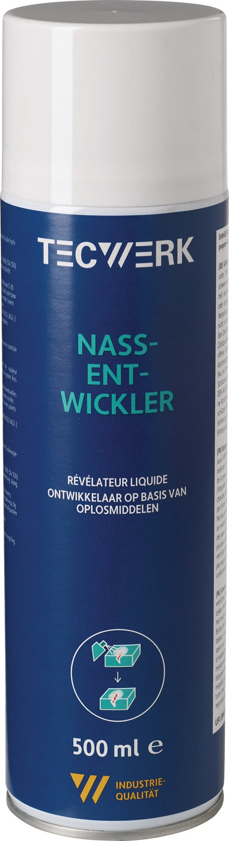 TECWERK Nassentwickler weiß 500 ml Spraydose – 6 Stück für Rissprüfsysteme