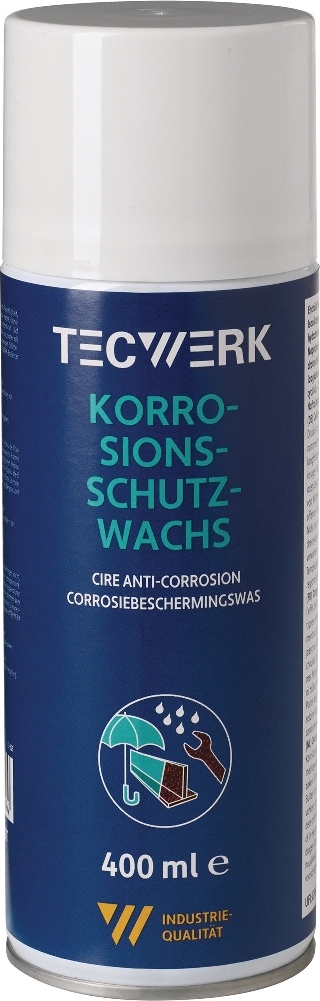 TECWERK Korrosionsschutzwachs hellgelb 400 ml Spraydose – 12 Stück