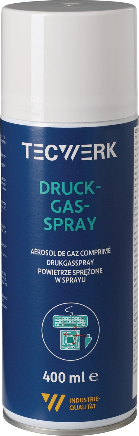TECWERK Druckgasspray 400 ml Spraydose – 12 Stück, 4 bar, silikonfrei