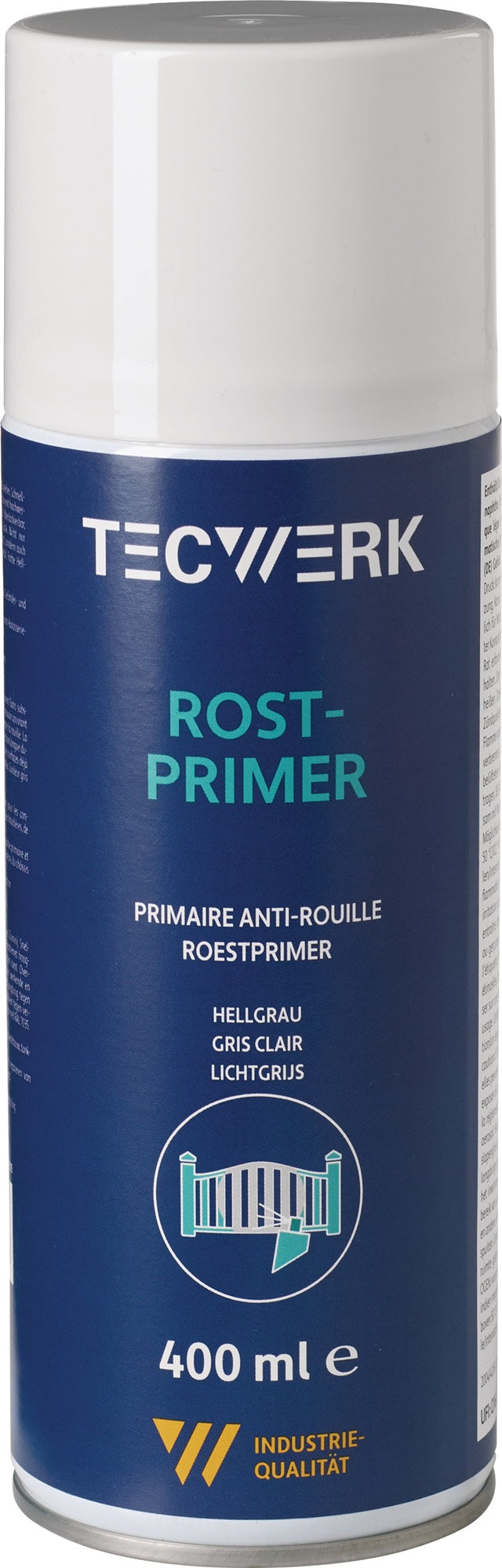 TECWERK Rostprimer hellgrau 400 ml Spraydose – Langzeit-Grundierung für Metall