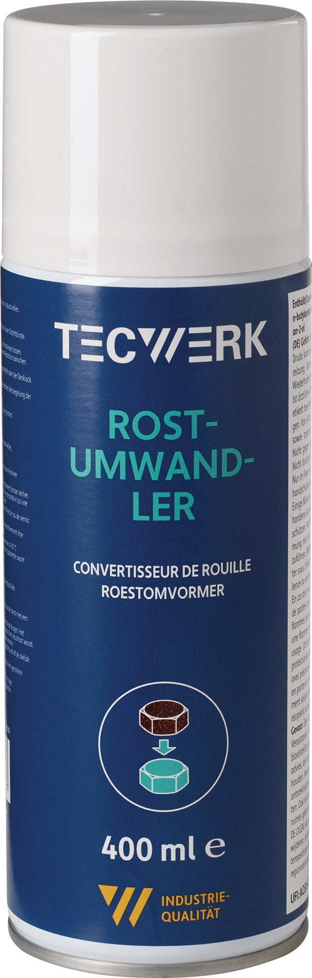 TECWERK Rostumwandler 400 ml Spraydose – Neutralisiert Rost und bildet Schutzschicht