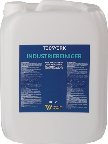 TECWERK Industriereiniger 5l Konzentrat im Kanister für Kunststoff, Edelstahl & Nutzfahrzeuge