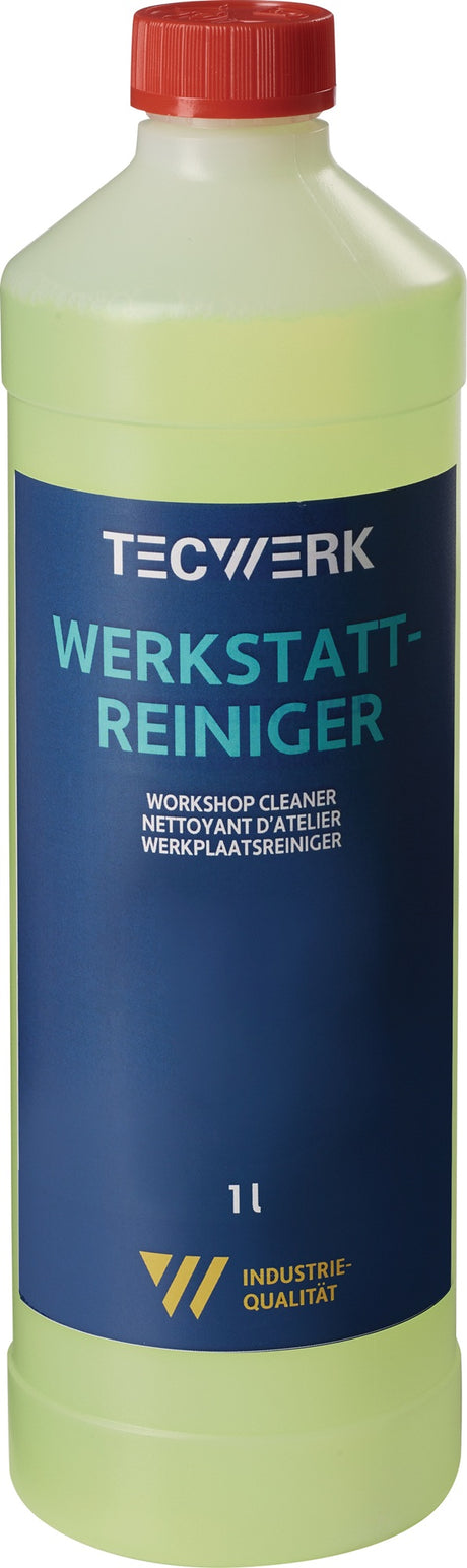 TECWERK Werkstattreiniger 1l Flasche – Kennzeichnungsfreies Konzentrat für öl- und fettlösende Reinigung