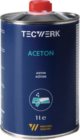 TECWERK Aceton 1l Dose – Reiniger & Entfetter für Acrylglas, Kunststoffe und Lacke