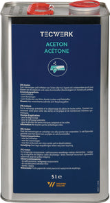 TECWERK Aceton 1l Dose – Reiniger & Entfetter für Acrylglas, Kunststoffe und Lacke