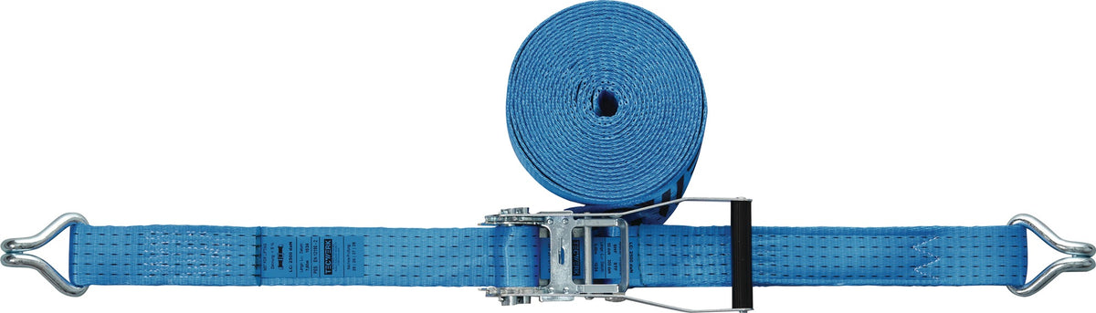 TECWERK Zurrgurt DIN EN 12195-2, 6 m x 50 mm, mit Ratsche + Spitzhaken, LC 4000 daN