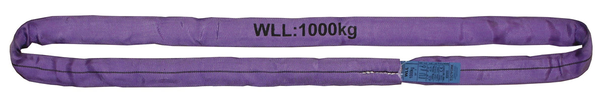 Rundschlinge DIN EN 1492-2 violett Umfang 2 m Tragfähigkeit 1000 kg von TECWERK