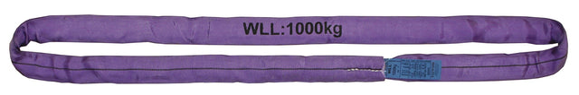 Rundschlinge DIN EN 1492-2 violett Umfang 2 m Tragfähigkeit 1000 kg von TECWERK