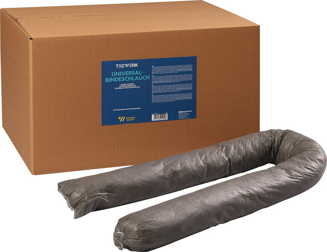 TECWERK Universalbindeschlauch grau 120 cm – 10 Stück, hohe Saugleistung