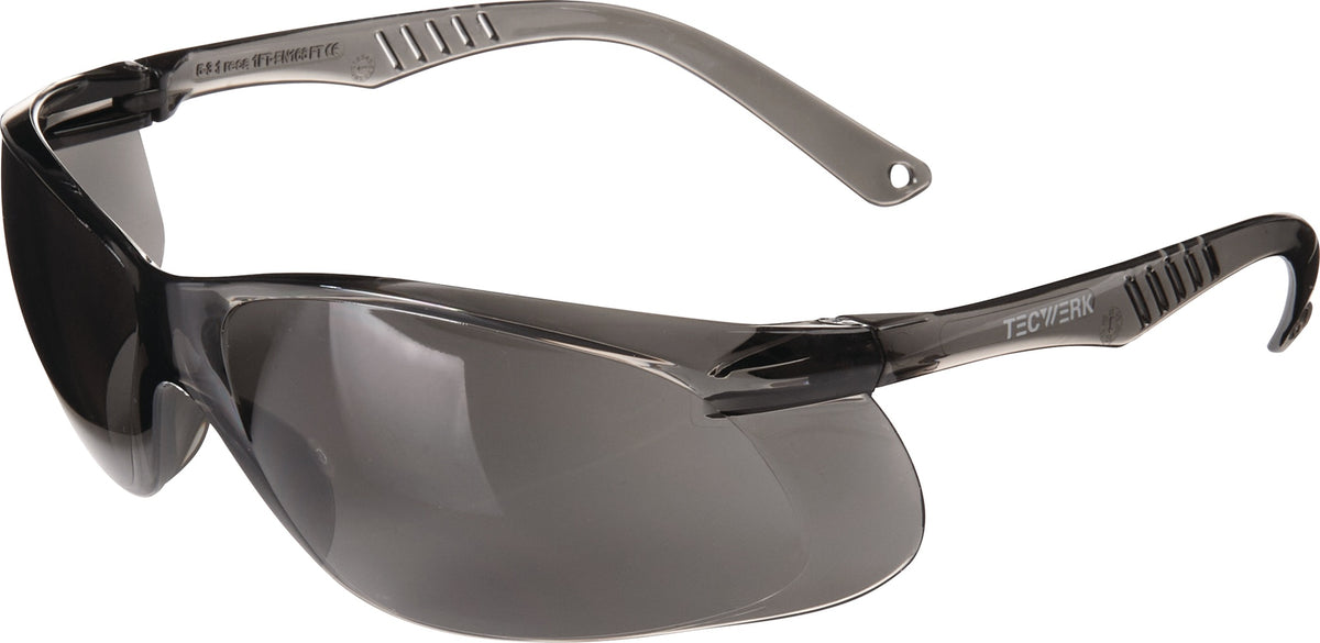 TECWERK Schutzbrille Daylight One EN 166 – Klare Polycarbonat-Scheibe, kratzfest & beschlagfrei