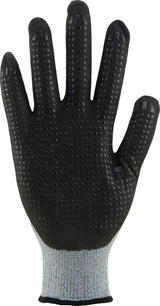 TECWERK Handschuhe Flex Gr.8 grau/schwarz EN 388 PSA II – Nitril-Mikroschaum, touchscreenfähig