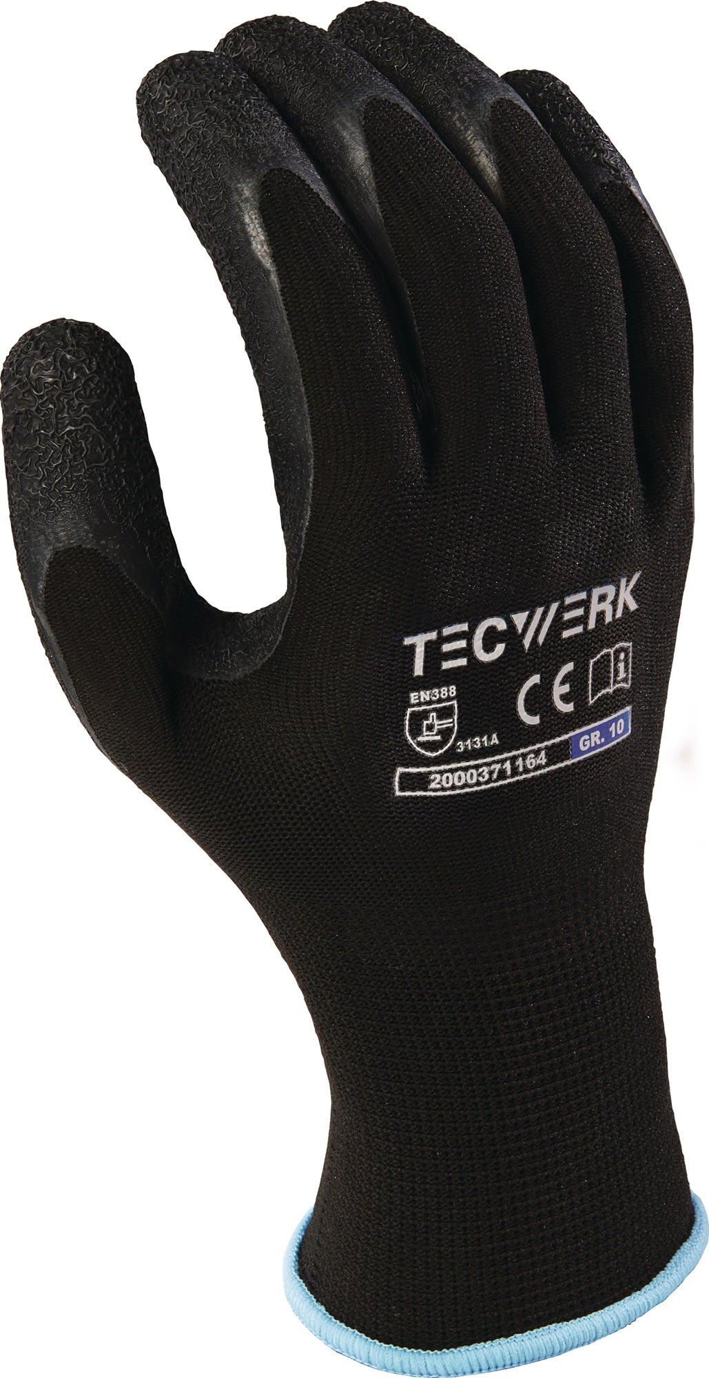 TECWERK Handschuhe Finegrip Gr.8 schwarz EN 388 PSA II – 12 Paar