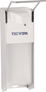 TECWERK Desinfektions- und Seifenspender 1 l mit Hebel, ABS weiß, 165 x 95 x 290 mm