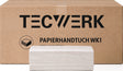 TECWERK Handtuchpapier WK 1 1-lagig grau V-Falz 5000 Blatt Recycling