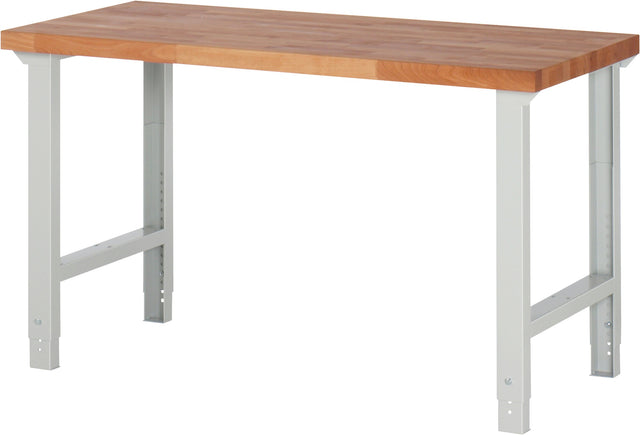 TECWERK Werkbank Serie BK 650 – Massive Buchenholzplatte, 1500 mm, höhenverstellbar, 750 kg