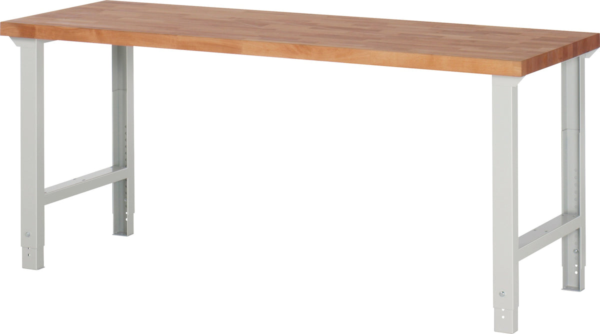 TECWERK Werkbank Serie BK 650 – Massive Buchenholzplatte, 1500 mm, höhenverstellbar, 750 kg