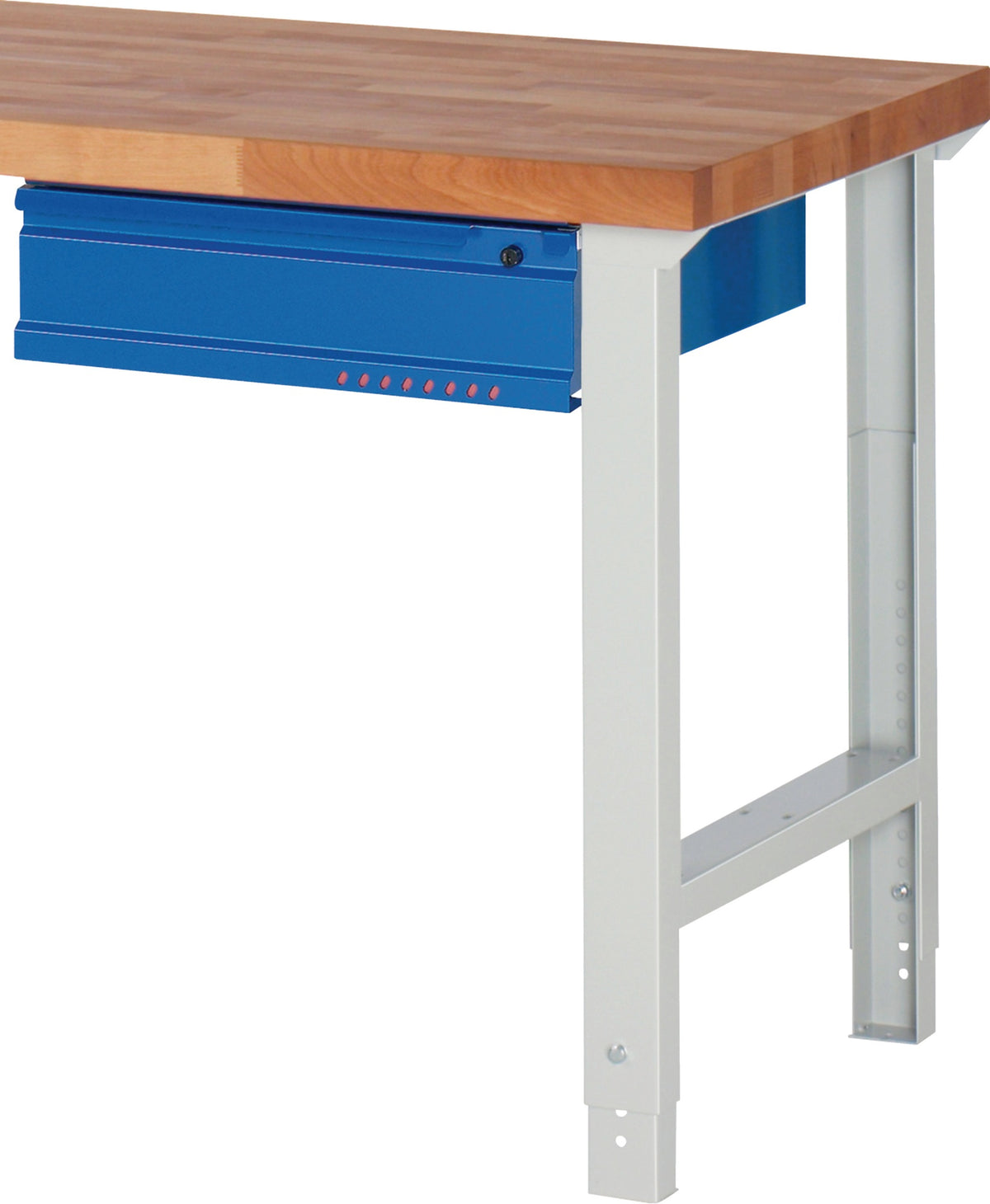 TECWERK Schublade BK 650 für Werkbank – B580xT650xH150mm, enzianblau RAL 5010, abschließbar