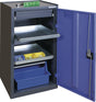 TECWERK Werkzeug-/Beistellschrank 1000x500x500 mm – 1 Schublade, 2 Böden, abschließbar, anthrazit/blau