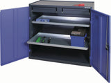 TECWERK Werkzeug-/Beistellschrank 1000x1000x500 mm mit 2 Schubladen und 2 Böden