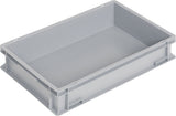 TECWERK Transportbehälter L300xB200xH120mm grau PP Muschelgriff geschlossene Seitenwände