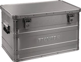 TECWERK Aluminiumbox 29 l mit Klappverschluss und Zylinderschloss, 430 x 330 x 275 mm
