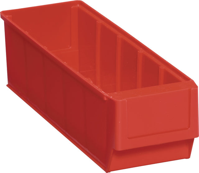 TECWERK Regalkasten 300x91x81 mm rot PP – 30 Stück, Trennwände, Auszugssperre