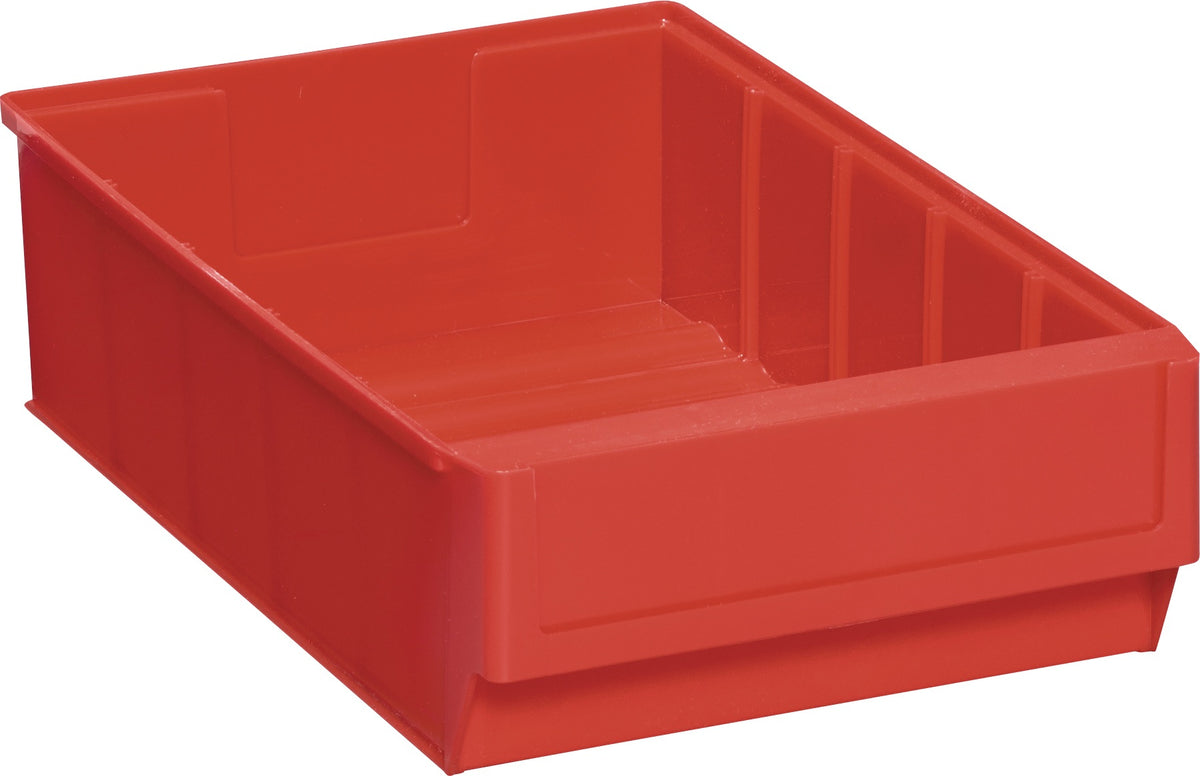 TECWERK Regalkasten 300x91x81 mm rot PP – 30 Stück, Trennwände, Auszugssperre
