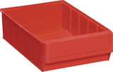 TECWERK Regalkasten 300x91x81 mm rot PP – 30 Stück, Trennwände, Auszugssperre
