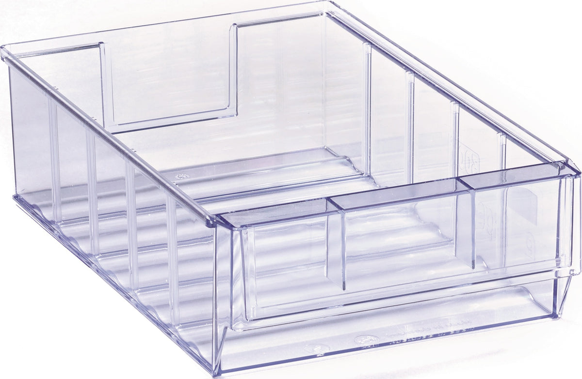 TECWERK Regalkasten 300x91x81 mm rot PP – 30 Stück, Trennwände, Auszugssperre