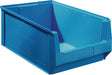 Sichtlagerkasten L500/450xB310xH200mm PE blau TECWERK – 10 Stück, stapelbar & säurebeständig
