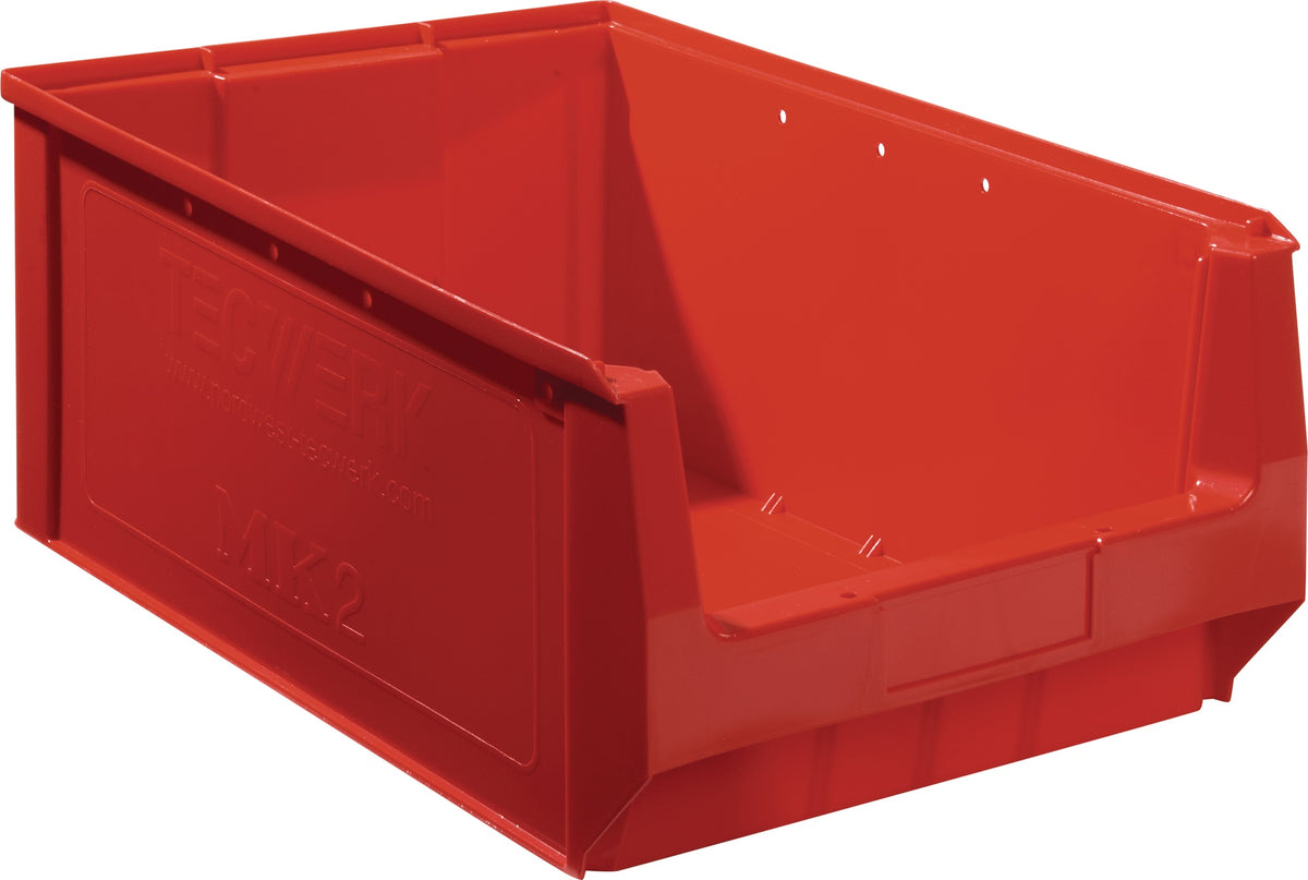 Sichtlagerkasten L500/450xB310xH200mm PE blau TECWERK – 10 Stück, stapelbar & säurebeständig