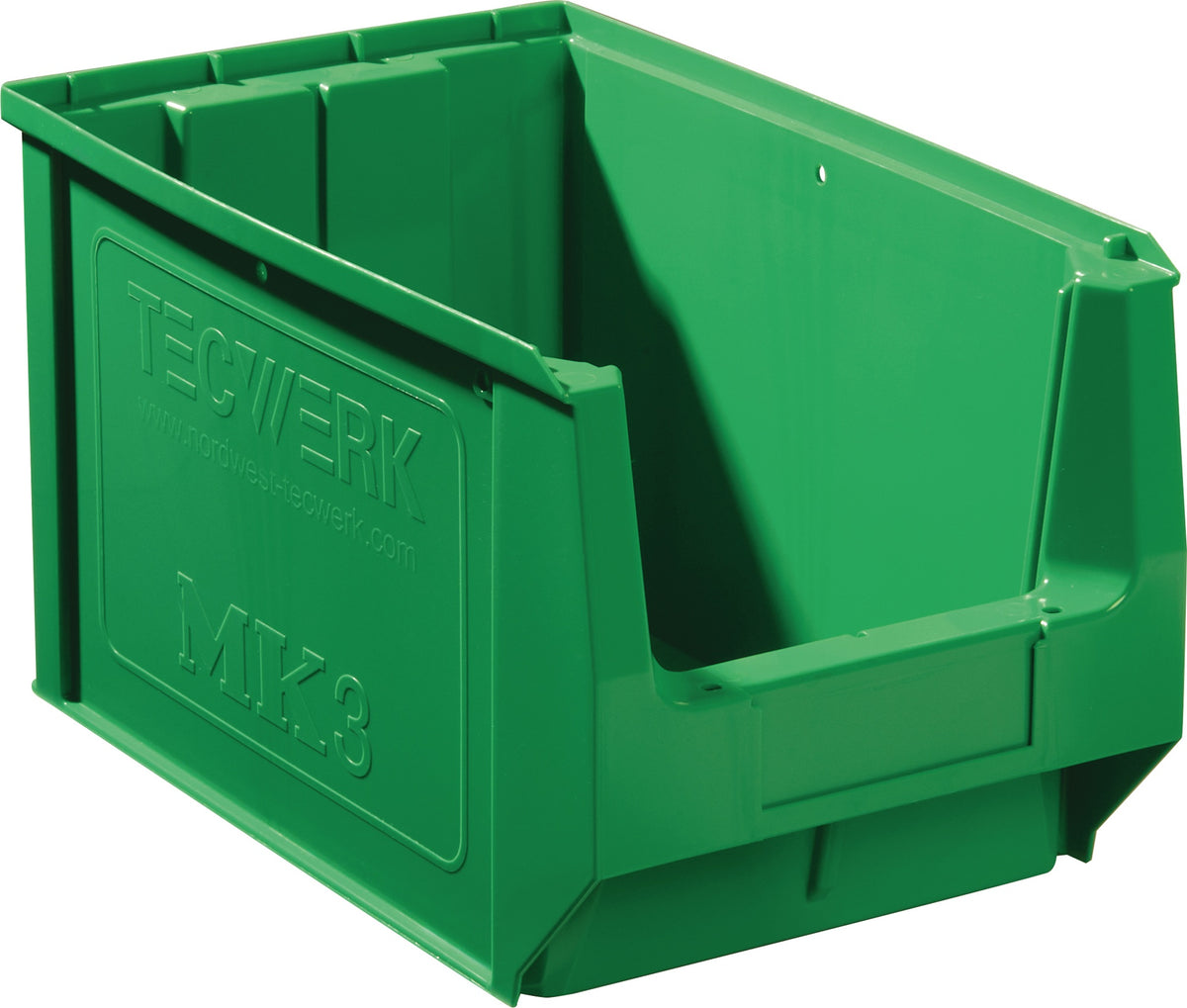 Sichtlagerkasten L500/450xB310xH200mm PE blau TECWERK – 10 Stück, stapelbar & säurebeständig