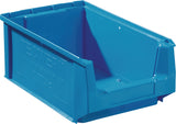 Sichtlagerkasten L500/450xB310xH200mm PE blau TECWERK – 10 Stück, stapelbar & säurebeständig