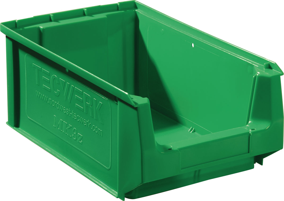 Sichtlagerkasten L500/450xB310xH200mm PE blau TECWERK – 10 Stück, stapelbar & säurebeständig