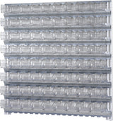 TECWERK Wandsystem 1000x1010 mm Stahl verzinkt mit 57 Sichtlagerkästen MK5/MK4