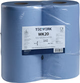 TECWERK Putztuch WK 20 blau 2-lagig volumengeprägt 360 x 380 mm, 2 Rollen
