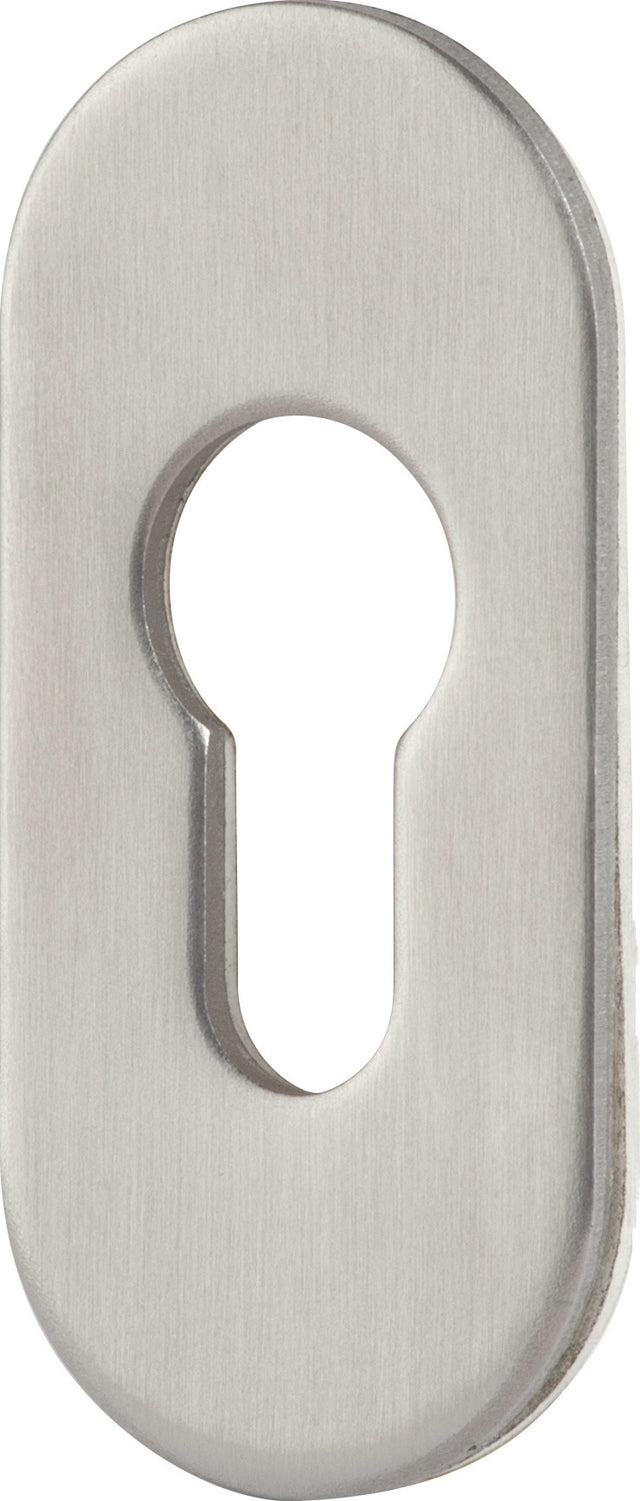 TECWERK Kleberosette VA 60 oval 33x74 mm selbstklebend Edelstahl PZ