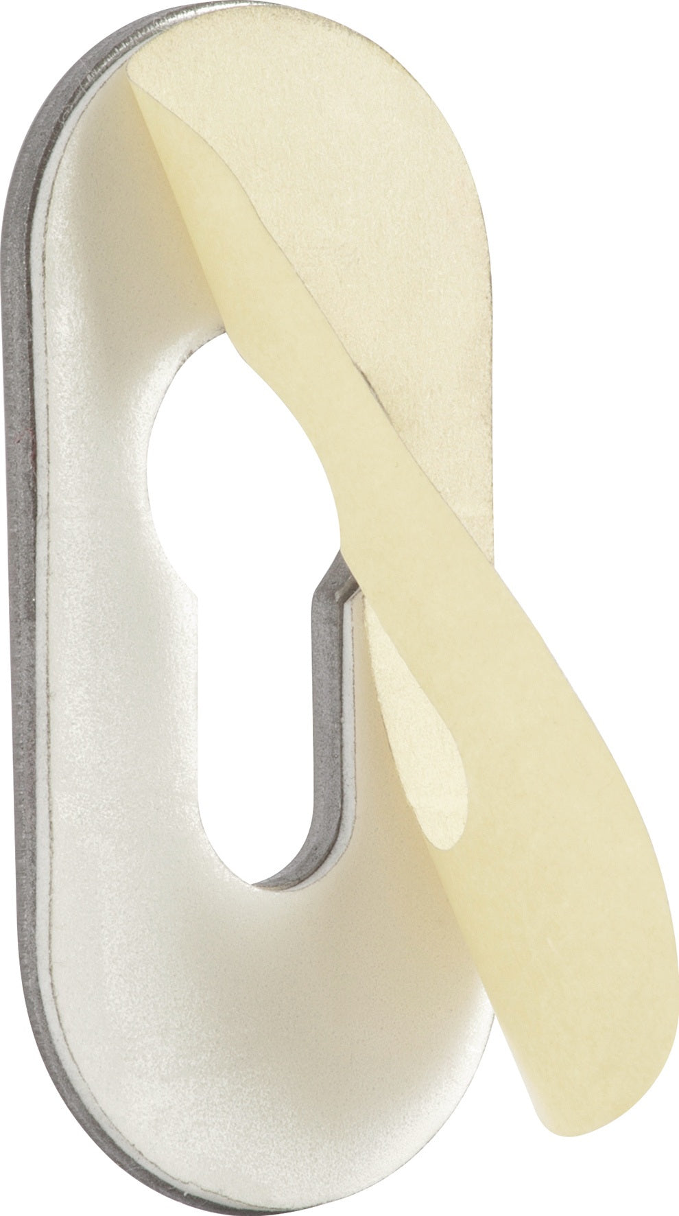 TECWERK Kleberosette VA 60 oval 33x74 mm selbstklebend Edelstahl PZ