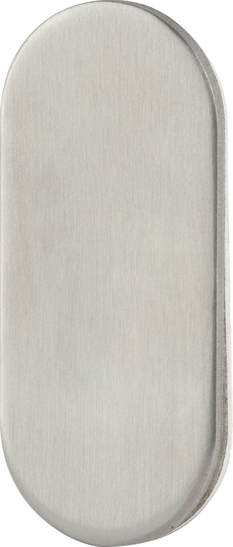 TECWERK Kleberosette VA 60 oval 33x74 mm selbstklebend Edelstahl PZ