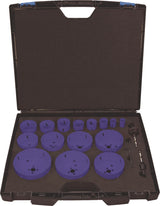 TECWERK Lochsägensatz 10-tlg. 22-68 mm HSS-Co8, Schnitttiefe 38 mm, im Koffer