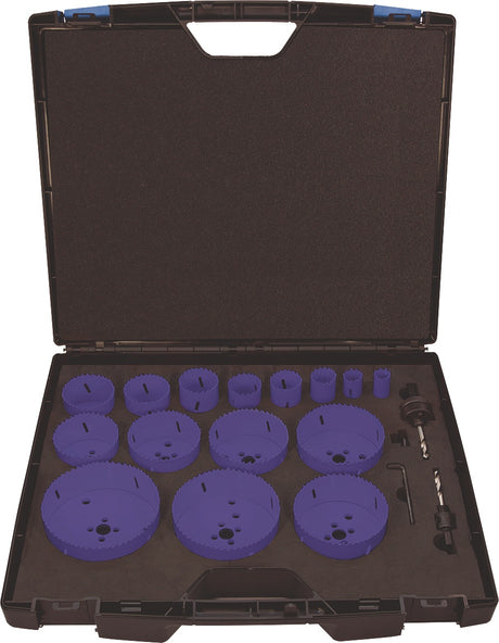 TECWERK Lochsägensatz 10-tlg. 22-68 mm HSS-Co8, Schnitttiefe 38 mm, im Koffer