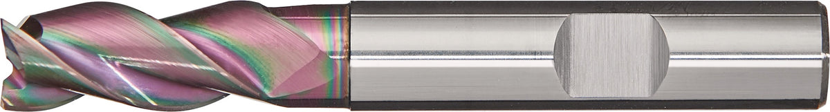 TECWERK Schaftfräser DIN 6527L Typ W 2 mm VHM 45° für NE-Metalle