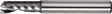 TECWERK Einzahnfräser Typ W VHM 3 mm 25° lang DIN 6535 HA – für NE-Metalle & Kunststoffe