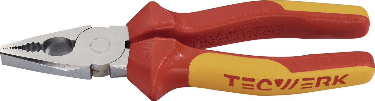TECWERK Kombizange 160 mm VDE-isoliert, verchromt, Mehrkomponentenhüllen