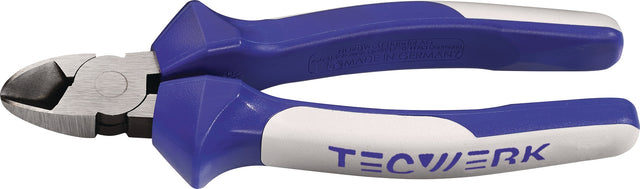 TECWERK Seitenschneider 130 mm – polierter Kopf, Mehrkomponenten-Hüllen, für harten Draht