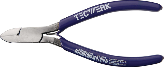 TECWERK Elektronik-Seitenschneider 115 mm rund – präzise Zange mit Facette