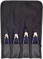 TECWERK Sicherungsringzangensatz 4-teilig 19-60 mm mit Rolltasche